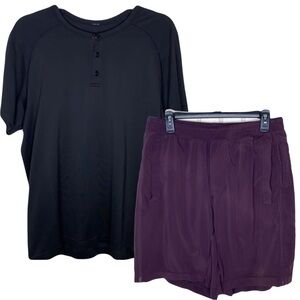 Lululemon men’s shirt and shorts size large